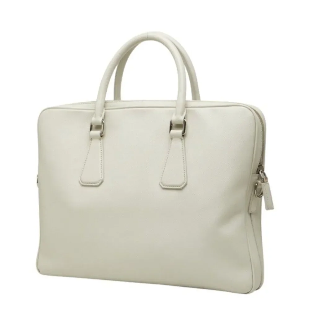 Prada Triangle Logo Plate Business Bag